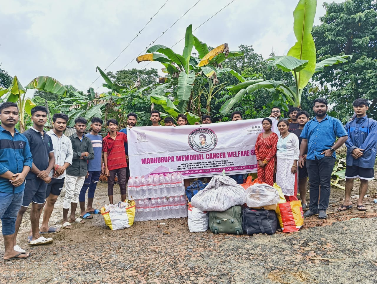 MMCWS distributed essential items and basic necessities to families affected by the recent flood in Gomati District, Tripura.