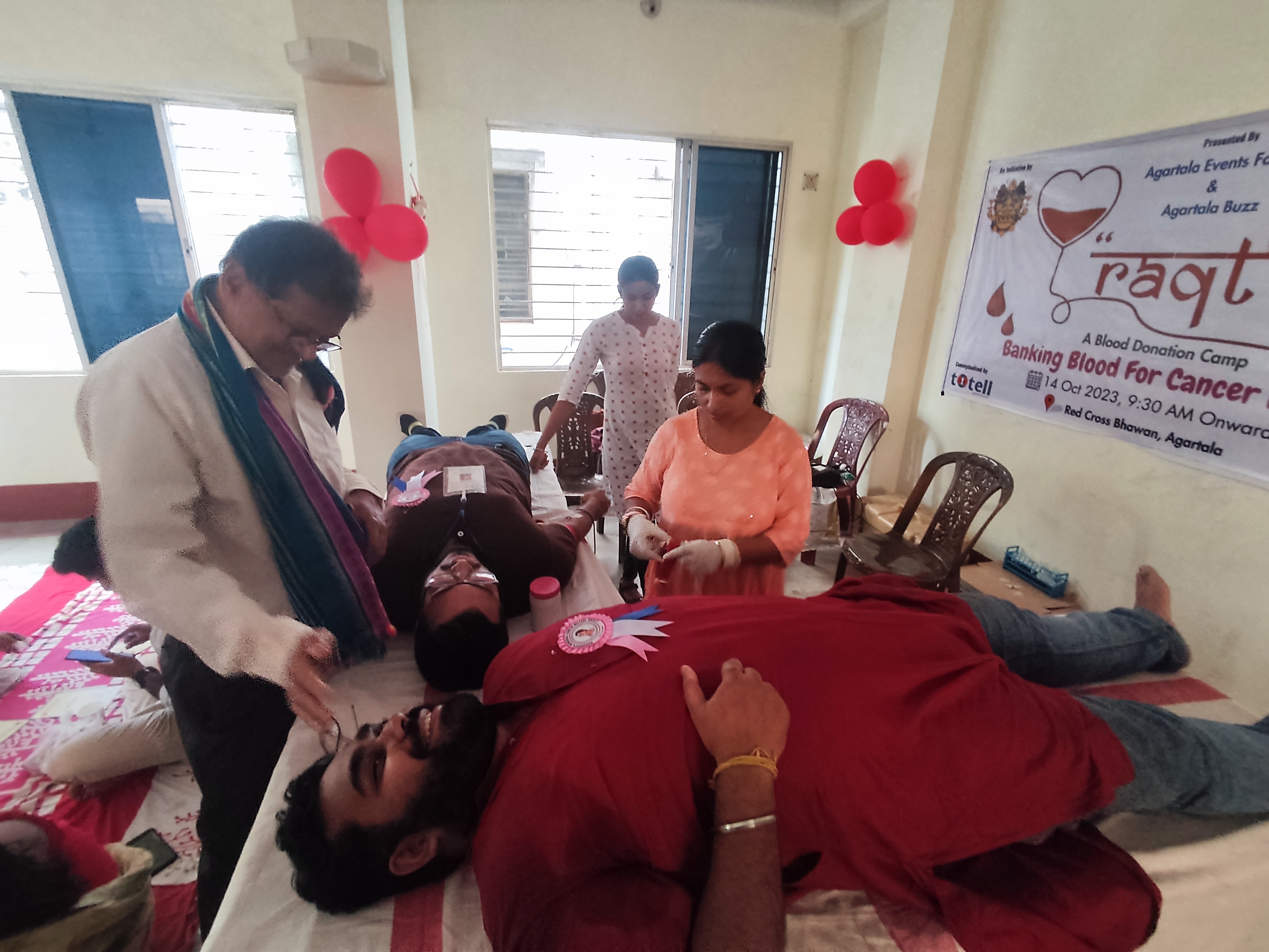 RAQT BLOOD DONATION CAMP ORGANIZED BY MMCWS under the Banner of Dugga Dugga held at Red Cross Bhavan on 14th October 2023